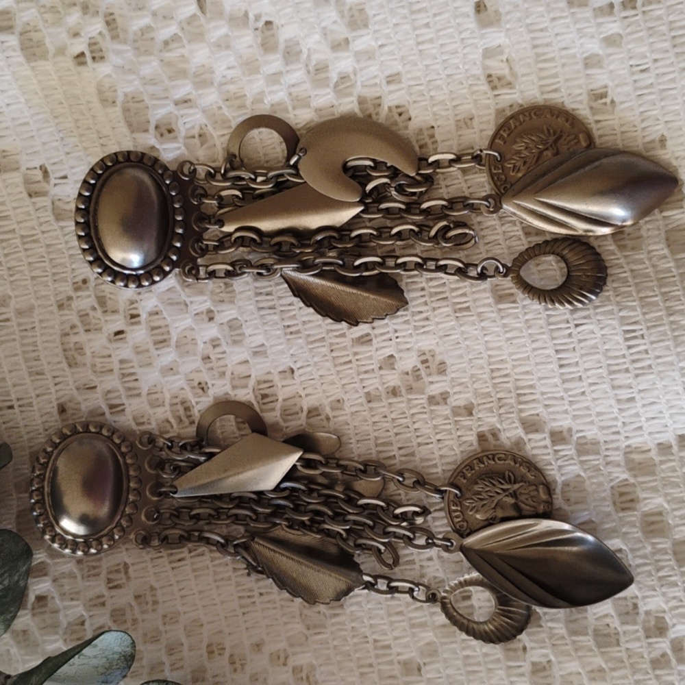 Boho Statement Pierced Earrings - image 1